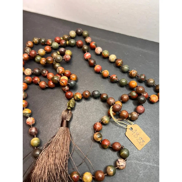 Cherry creek jasper mala necklace - Picture 2 of 10